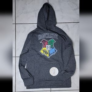 *New Never Worn* Hogwarts School Emblem Sleek Gray Pullover Longsleeve Hoodie